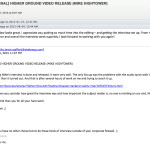 Hightower Email follow up