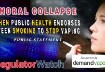 Moral Collapse | When Public Health Endorses Teen Smoking to Stop Vaping (Public Statement)